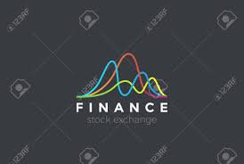 Financial Stock Exchange Market Charts Logo Design Abstract Vector