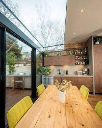 frameless 3d glass roof over kitchen in 2021 glass roof extension rear kitchen extension kitchen extension