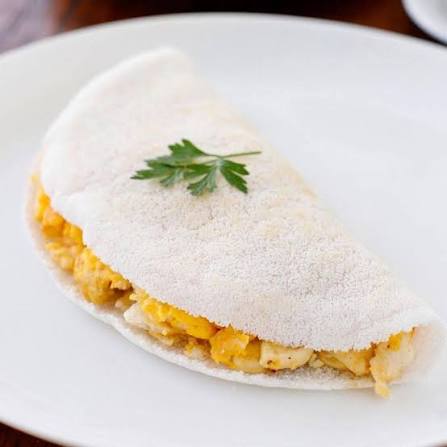 Tapioca Recheada de Ovo e Queijo