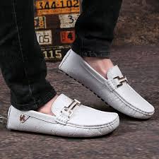 Black And White Loafers Men Aliexpress Com Buy Men White Loafers Male Black Driving Moccasins Fashion Design Blue Flat Shoes Size 38 To 44 Fro Blue Shoes Flats Driving Moccasins Loafers