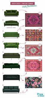 Colorful Living Room Refresh Green Couch And Pink Rug And Then We Tried Wohnzimmer Bunt Wohnzimmer Farbe Teppich Rosa
