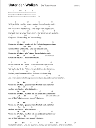 Die app erkennt auf basis bereits eingestellter artikel, was du einstellen möchtest und macht dir passende vorschläge zur beschreibung, preis und versand. Unter Den Wolken Songtext Und Akkorde Gitarre Lieder Gitarrenlieder Gitarren Songs