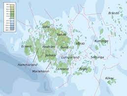 Aland map from openstreetmap project. Topographic Map Of Aland By Mysid Municipalities Of Aland Brando Eckero Finstrom Foglo Geta Hammarland Jomala Aland Aland Archipelago Aland Islands