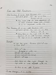 Even And Odd Functions Even And Odd Functions Teaching Writing Physics Notes