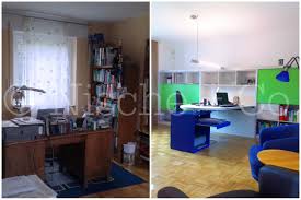Vorher Nachher Eines Arbeitszimmers Die Neuen Farben Hellen Das Zimmer Auf Und Wirken Zudem Modern Ebenfalls Wurd Mobel Nach Mass Inneneinrichtung Einrichtung