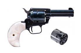 It will chamber the.22lr,.22 short and with a cylinder change.22wmr. Heritage Rough Rider 22 Lr 22 Magnum Combo 3 75 6 Round Revolver Mother Of Pearl Birds Head Grip Palmetto State Armory