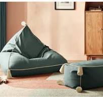 ‫Linsy داخلي مخصص رغوة Fluffy Beanbag الثلاثي شكل أطفال ...‬‎