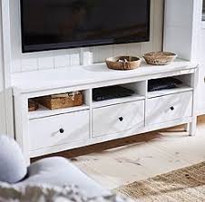 The Large Drawers Of The Traditional White Hemnes Tv Bench In Solid Wood Make A Great Job Hiding Cables And Technolog Ikea Hemnes Living Room Tv Bench Hemnes