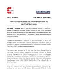 High end composite manufacturing for aerospace applications. Ctrm Aviation Secured Rm18 Million Contract With Royal Malaysian