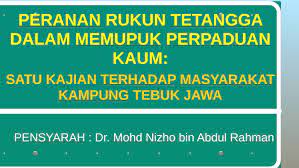 Rukun tetangga bukanlah termasuk pembagian administrasi pemerintahan, dan pembentukannya adalah melalui musyawarah masyarakat setempat dalam rangka pelayanan kemasyarakatan yang. Peranan Rukun Tetangga Dalam Memupuk Perpaduan Kaum Satu Ka By Nurul Afifah