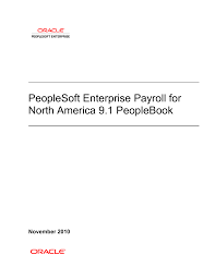 Peoplesoft Enterprise Payroll For North America 9 1