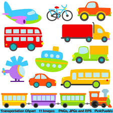 Transportation Clip Art Clipart With Car Truck Train Helicopter Plane Boat Bus Scooter Commercial And Personal Use Clip Art Art Clipart Transportation