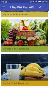 The gm diet plan is spread over 7 consecutive days with specific instructions on what you can or cannot eat on each day. 7 Day Diet Plan Weight Loss For Android Apk Download