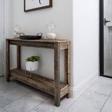 Long Plank Barnwood Console Table Natural Walmart Com In 2020 Wood Console Table Unique Console Table Diy Console Table