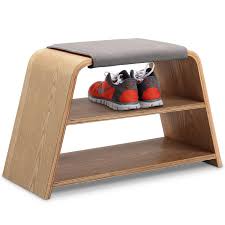 Shoe storage cabinet is a great option for organizing an entryway, mudroom or family room. Leta Storage Bench Seat 45cm Ash Grey Living Room Furniture Bench Seats Modern Furniture