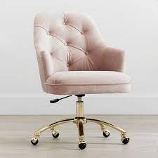 mini office tour reorganized ikea shelf storage strawberry chic tufted desk chair pink office chair desk chair