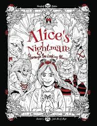 Alice in wonderland coloring pages (9) | alice wonderland cheshire cat. Amazon Com Alice S Nightmare Through The Looking Glass Adult Coloring Book Horror Halloween Adventures In Wonderland 9781979043960 Rivers Julia Storytroll Books