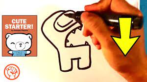 How To Draw Among Us Imposter With Tongue Drawing Lesson Drawing Lessons Easy Pictures To Draw Pictures To Draw