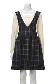 Olive Des Olive Comfy Tartan Plaid Pinafore Dress Olive Clothing Pinafore Dress Cute Fashion