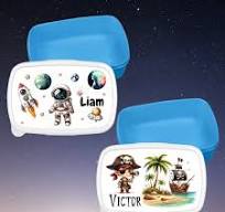 Gepersonaliseerde lunchbox, kinderlunchbox, snackbox, school ...