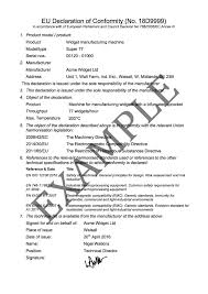 Declaration Of Conformity Conformance Co Uk