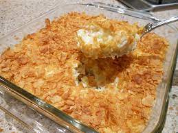In a large bowl, add chicken, water chestnuts, celery, almonds, pimentos and onion. Hot Chicken Salad Dixie S Kitchen