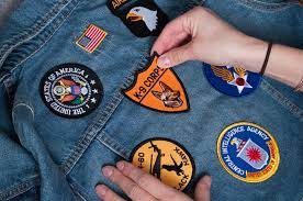 Product title12pcs diy iron on denim mending patches clothing rep. Diy Military Patch Embellished Denim Jacket M J Blog