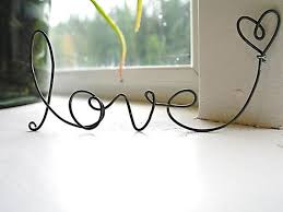 Cursive Love Heart Wire Word Frame Ornament Upcycled Wire Crafts Ornament Frame Diy Wire Jewelry