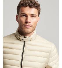 Superdry Lichtgewicht beige gewatteerd jack