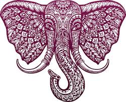 Download elephant head stock vectors. Elephant Head Painted Tribal Ethnic Ornament Vector Illustration Clipart Image