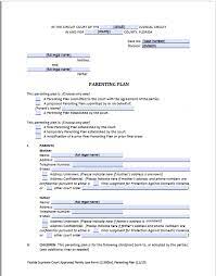 The tennessee parenting plan law (tenn. Florida Parenting Plan Forms Visitation And Time Sharing Forms Instructions