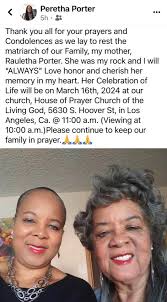 We send our condolences to the family and friends of Mother Rodessa Barrett  Porter (Chicago IL) of the singing group, the Barrett Sisters. 🌿🕊