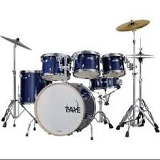 Taye Drums Rockpro Rp622c Limited Edition 6 Piece Drum Set Blue Graphic Drums Drum Set Pieces