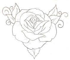 Simple Rose Drawing Simple Rose Tattoo Sketches Rose Tattoo Stencil