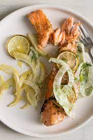 Roasted Salmon With Fennel And Lime Recipe Recipe Roasted Salmon Recipes Nyt Cooking