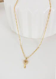 Check spelling or type a new query. Heart Key Pendant Necklace Sterling Silver Gold Hey Happiness