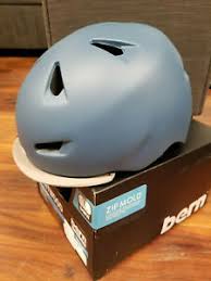 Details About Bern Unlimited Brentwood Helmet W Flip Visor Matte Steel Blue Large