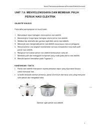 Panaskan butter dalam periuk nasi. Modul 7 Periuk Nasi Elektrik