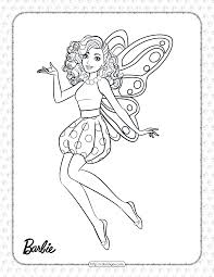 These pumpkin coloring pages are great for halloween, fall, and thanksgiving. Printable Fairy Princess Barbie Coloring Page