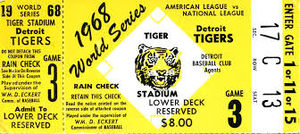 1968 World Series Game 3 Detroit Tigers Detroit Tigers Game Detroit Tigers Baseball