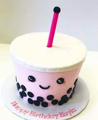Fondant Boba Drink Cake Made With Fondx Fondant Fondant Cakes Birthday Sushi Cake Birthday Anime Cake