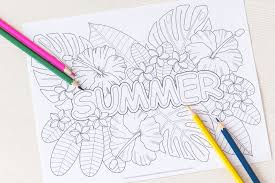 Help your kids to exercise their artistic skills and experiment with colors to produce a bright colorful picture. Tropical Coloring Page For Adults Chevron Lemon