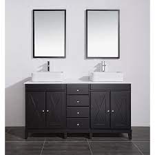 Bathroom vanities by ashley furniture homestore from the latest styles of living room couches to bathroom vanities, ashley homestore. Ove Decors Aspen 60 In Espresso Double Sink Bathroom Vanity With White Cultured Marble Top In The Bathroom Vanities With Tops Department At Lowes Com