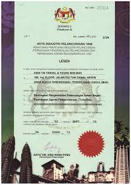 Akta lembaga penggalakan pelancongan malaysia 1992. æ¬£æ³°æ—…è¡Œç¤¾hsin Tai Travel Tours License Issued By Ministry Of Tourism Malaysia Facebook