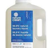 Amazon.com: Nature Clean - Detergente líquido natural para ropa sin  fragancia para pieles sensibles, 101 onzas / 3 litros. No tóxico, orgánico,  ...