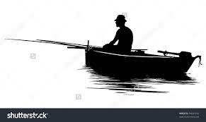 Download Fisherman In A Boat Silhouette Boat Silhouette Silhouette Painting Boat Painting
