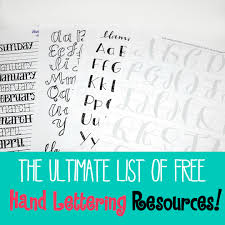 This free printable calligraphy alphabet practice set is perfect for the beginning calligrapher. The Ultimate List Of Free Hand Lettering Resources Sublime Reflection