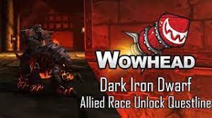 There are 2 objectives for this path (showing 2). Dark Iron Dwarf Allied Race Unlock Questline Youtube