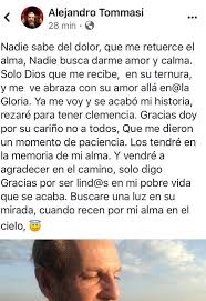 We would like to show you a description here but the site won't allow us. Esta Tan Enfermo Que Me Acuso De Haber Matado A Un Fan Alejandro Tommasi Y El Infierno Que Vive Bajo El Yugo De Su Ex Esposo Infobae
