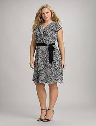 Plus Size Leaf Print Faux Wrap Dress Plus Size Summer Dresses Plus Size Fashionista